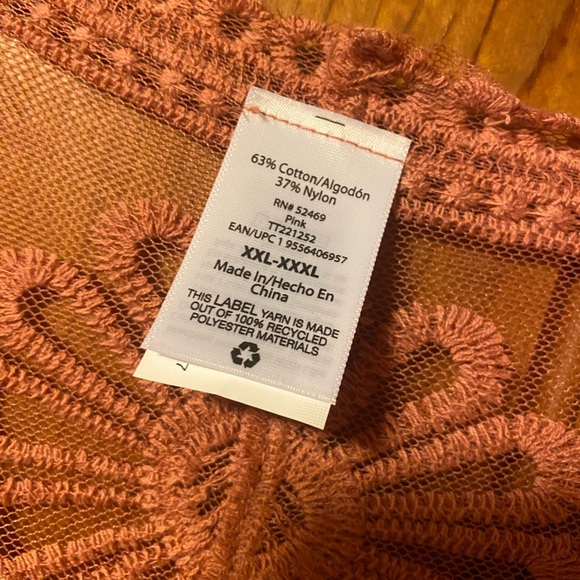 Rust Lace Kimono Cardigan - Picture 2 of 4